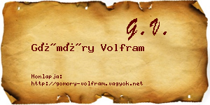 Gömöry Volfram névjegykártya